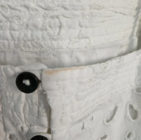 NWT FREE PEOPLE Primavera Eyelet Midi Dress Size S $168 Retail!!FLAW SEE BELOW - Picture 8 of 9